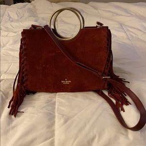 Maroon Suede Kate Spade Crossbody